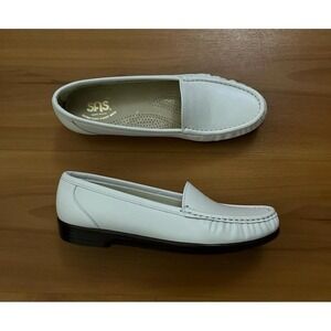 Womens SAS Simplify Everyday White Slip On Casual Loafer Shoes